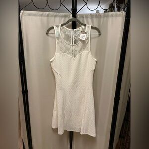 Monteau Cream Halter Sundress for Wedding Guest